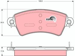 TRW Fékbetét készlet TRW GDB1385 for PEUGEOT, CITROËN (GDB1385)