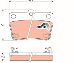 TRW Fékbetét készlet TRW GDB3279 for TOYOTA, CHERY (GDB3279)