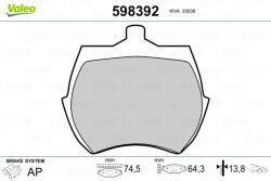 VALEO Fékbetét készlet VALEO 598392 for ROVER, VAUXHALL, AUSTIN, INNOCENTI, … (598392)