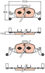 TRW Fékbetét készlet TRW GDB2126 for AUDI (GDB2126)