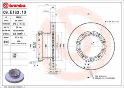 BREMBO féktárcsa BREMBO 09. E163.10 for SAF (09.E163.10)