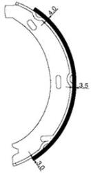 TEXTAR fékpofakészlet, rögzítőfék TEXTAR 91057100 for CHRYSLER, MERCEDES-BENZ (91057100)