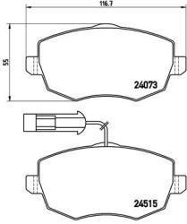 BREMBO fékbetétkészlet, tárcsafék BREMBO P 23 128 for LANCIA (P 23 128)