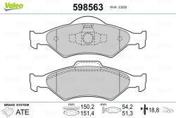 VALEO fékbetétkészlet, tárcsafék VALEO 598563 for FORD, MAZDA (598563)