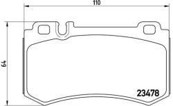 BREMBO fékbetétkészlet, tárcsafék BREMBO P 50 061 for MERCEDES-BENZ (P 50 061)