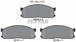 TEXTAR Fékbetét készlet TEXTAR 2000201 for MAZDA, NISSAN, FORD, KIA, … (2000201)