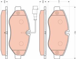TRW Fékbetét készlet TRW GDB3439 for RENAULT, NISSAN (GDB3439)