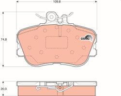 TRW Fékbetét készlet TRW GDB1094 for MERCEDES-BENZ (GDB1094)