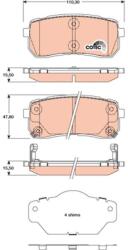 TRW Fékbetét készlet TRW GDB3449 for HYUNDAI, KIA, GREAT WALL (GDB3449)