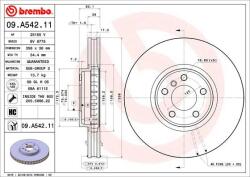 BREMBO féktárcsa BREMBO 09. A542.11 for BMW (09.A542.11)