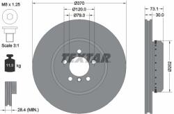 TEXTAR féktárcsa TEXTAR 92265325 for BMW (92265325)