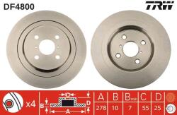 TRW féktárcsa TRW DF4800 for DAIHATSU, TOYOTA (DF4800)