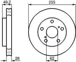 Bosch féktárcsa BOSCH 0 986 478 726 for TOYOTA (0 986 478 726)
