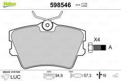 VALEO Fékbetét készlet VALEO 598546 for OPEL, RENAULT, VAUXHALL, NISSAN, … (598546)
