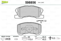 VALEO Fékbetét készlet VALEO 598856 for DAIHATSU, PERODUA, TOYOTA (598856)
