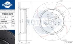 ROTINGER féktárcsa ROTINGER 20384/T5 for TOYOTA, LEXUS (20384/T5)