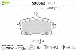VALEO Fékbetét készlet VALEO 598662 for PEUGEOT (598662)