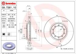 BREMBO féktárcsa BREMBO 09.7261. 10 for RENAULT (09.7261.10)