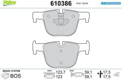 VALEO Fékbetét készlet VALEO 610386 for BMW (610386)