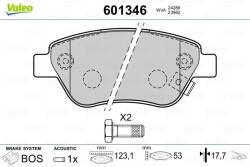 VALEO fékbetétkészlet, tárcsafék VALEO 601346 for OPEL, FIAT, VAUXHALL, PROTON, … (601346)