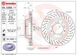 BREMBO féktárcsa BREMBO 09. C089.11 (09.C089.11)