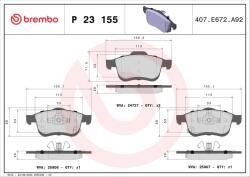 BREMBO Fékbetét készlet BREMBO P 23 155 for FIAT, RAM (P 23 155)