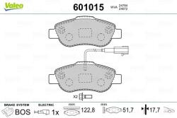 VALEO fékbetétkészlet, tárcsafék VALEO 601015 for FORD, FIAT (601015)