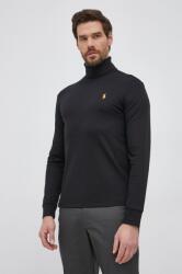 Ralph Lauren pamut hosszúujjú fekete, sima - fekete XXL - answear - 35 990 Ft