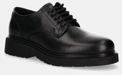 Calvin Klein bőr félcipő DERBY LTH fekete, férfi, HM0HM01574 - fekete Férfi 43