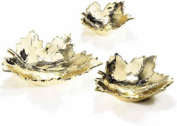 Decorer Set 3 boluri decorative ceramica aurie 22x23.5x7 cm, 18.5x19x6 cm, 13x13x5 cm (A71.46.76) Tava