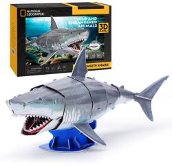 CubicFun - Puzzle 3D marele rechin alb 72 piese (CUDS1098h) - drool Puzzle
