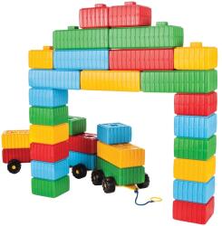 Pilsan Jucarie Pilsan Cuburi de construit Brick Blocks and Car Set 43 piese (PL-03-251) - drool