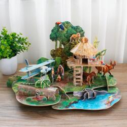 CubicFun - Puzzle 3D si Brosura-Padure Amazoniana 67 Piese (CUDS0979h) Puzzle