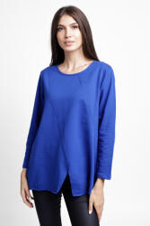 Pierino Bluza evazata cu cusaturi fancy din tricot de bumbac, albastra Talie unica