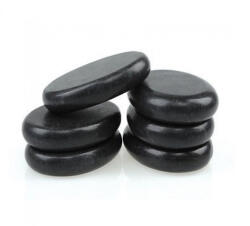 Pauco Academy Set 6 Pietre Vulcanice Rotunde - Mari 7.5 cm (Terapie Geotermala) + Cadou Saculet