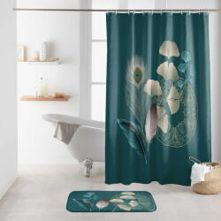 Douceur d'intérieur Perdea de duș 180x200 cm Ginkoblue - douceur d'intérieur Perdea de dus