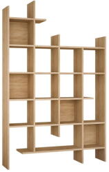 ASIR GROUP Bibliotecă în culoare naturală cu aspect de lemn de stejar 122x188 cm Manco - Kalune Design Biblioteca