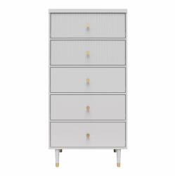 CosmoLiving by Cosmopolitan Comodă gri deschis înaltă 70x141 cm Elizabeth - CosmoLiving by Cosmopolitan