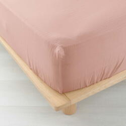 douceur d'intérieur Cearceaf roz din muselină cu elastic 160x200 cm Angelia - douceur d'intérieur