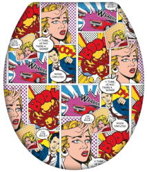 WENKO Capac WC cu închidere lentă Wenko Pop Art, 45 x 37, 5 cm