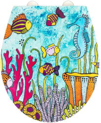 WENKO Capac WC 37 x 44, 5 cm Easy-Close (cu închidere automată) Rollin'Art Ocean Life - Wenko