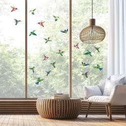 Ambiance Autocolante pentru geam 20 buc. 40x60 cm Hummingbirds - Ambiance