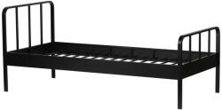WOOOD Pat negru din metal cu somieră 90x200 cm Mees - WOOOD