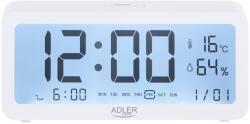 Adler Будилник с часовник Adler AD 1195, USB, 2xaa, бял (AD 1195 white) Будилник