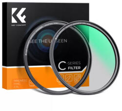 K& F Concept C Series CPL mágneses cirkuláris polár szűrő, mágneses adapterrel, 72 mm (KF-01-2665)
