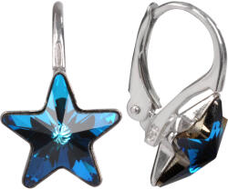 Levien Cercei din argint pentru fete Star Bermuda Blue