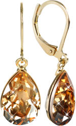 Levien Elegáns aranyozott fülbevalók kristályokkal Pear Golden Shadow