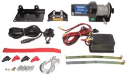 Husar Winch Troliu ATV 2000lbs (907kg) 12V cablu de oțel 15m Husar Winch