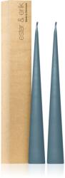ester & erik cone candles steel blue (no. 64) gyertya 2x37 cm