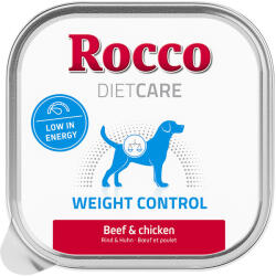 Rocco 10x150g Rocco Diet Care Weight Control marha & csirke tálcás nedves kutyatáp